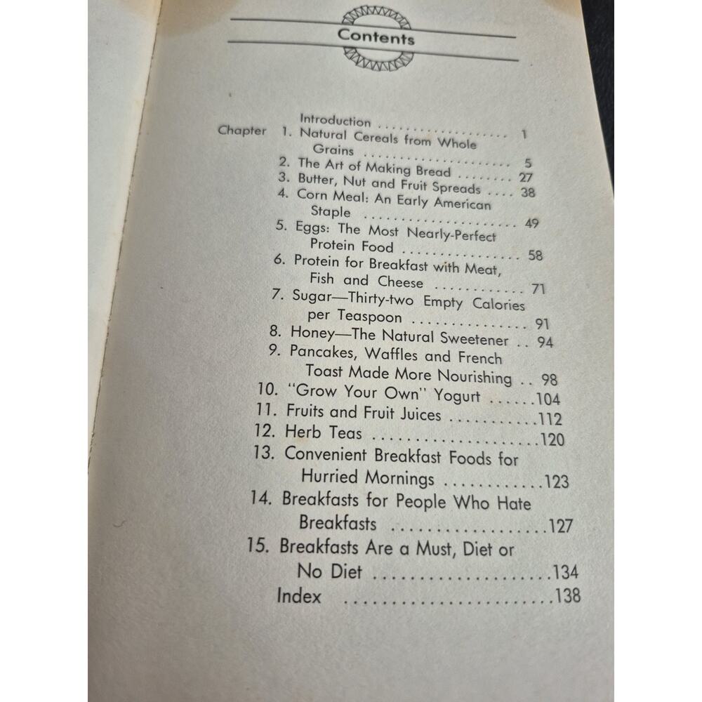 The Natural Breakfast Book by Rodale Press - paperback recipe book - 1973 1stED‎ - Picture 3 of 7